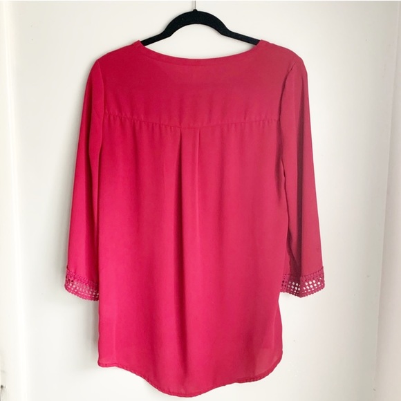 Tacera - Pink ¾ length Blouse - Size Small - Picture 2 of 5